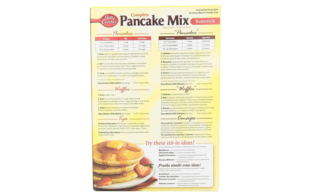 Betty Crocker Complete Pancake Mix Buttermilk Reviews Ingredients